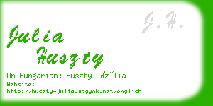 julia huszty business card